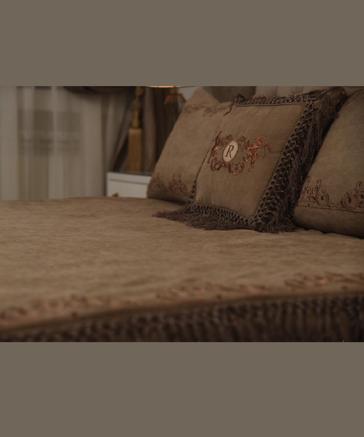 Couvre lit matelassé de 4 pièces en Velours de laine