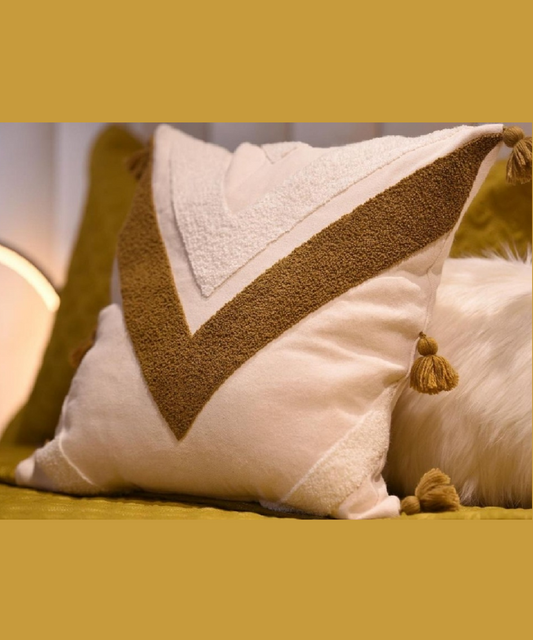 Housse de coussin brodé