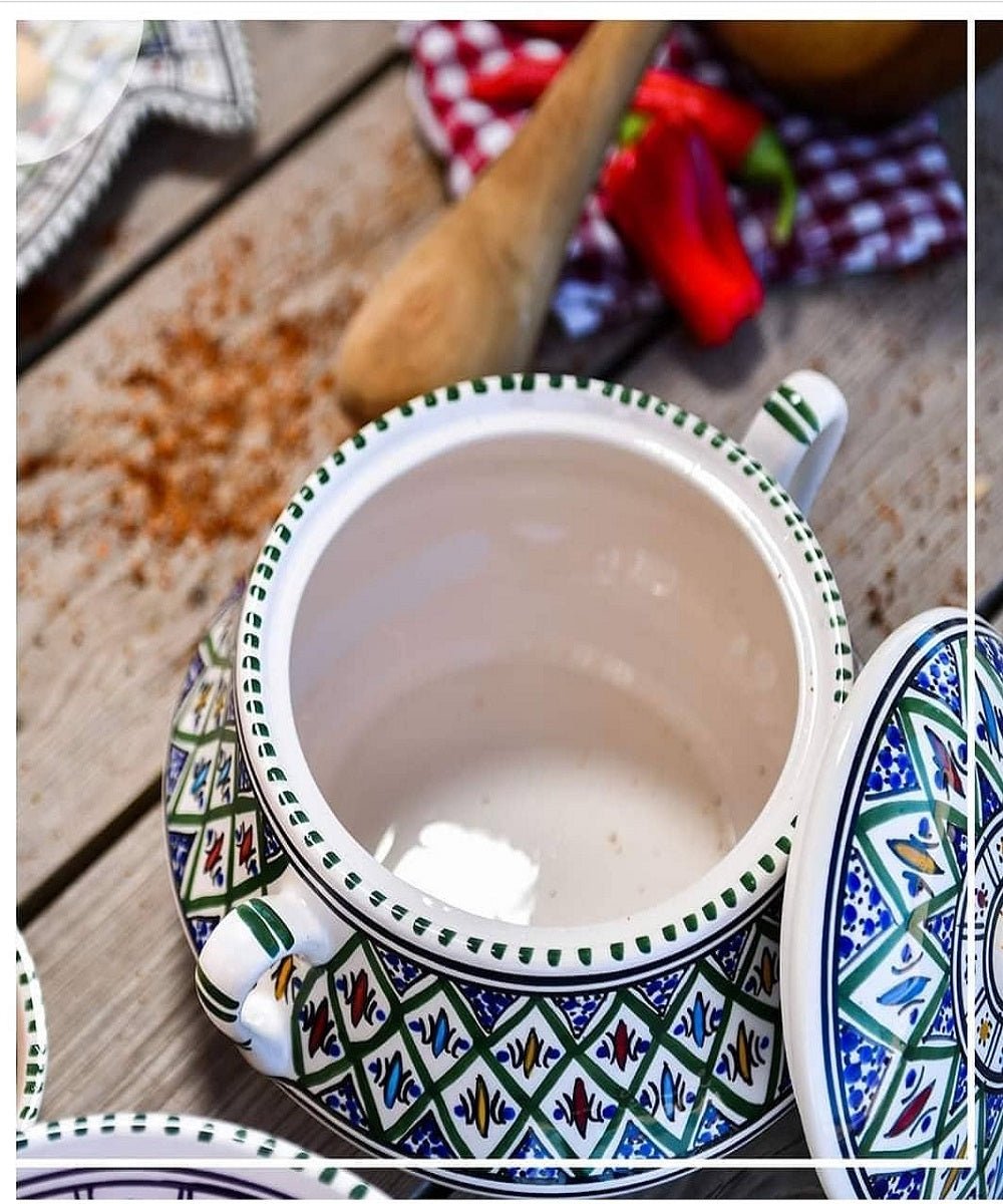 Service traditionnel tunisien - 20 pièces en céramique