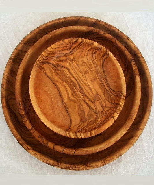 Bols en Bois d'olivier - Lot de 3