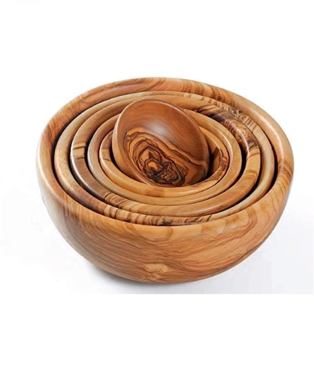 Bols en Bois d'olivier - Lot de 6